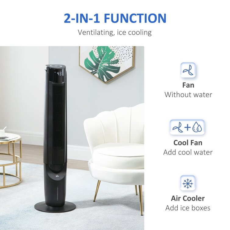 Tower fan best sale with ice chamber